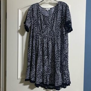 UMGEE Black and White Polka Dot Kids Dress